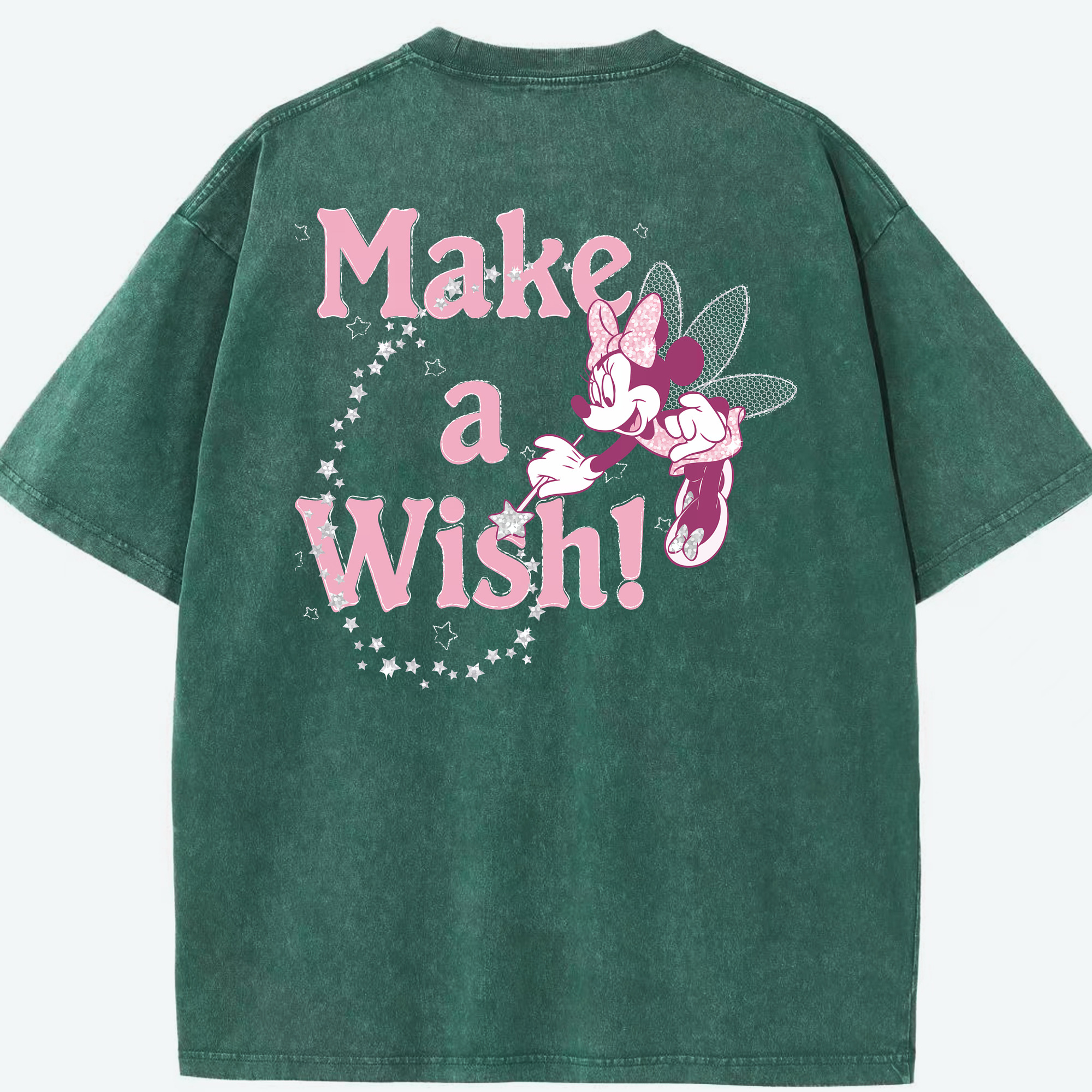 （画像用） ミッキーマウス Mickey Mouse 綿100% ヴィンテージ風 半袖Tシャツ（背面プリント）